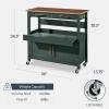 imageBest Choice Products 36in Large Rolling Kitchen Island Cart 2Door Cabinet 2 Drawers PullOut Shelf Power Outlet Hooks amp Swivel Lockable Wheels  Forest GreenForest Green