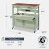 imageBest Choice Products 36in Large Rolling Kitchen Island Cart 2Door Cabinet 2 Drawers PullOut Shelf Power Outlet Hooks amp Swivel Lockable Wheels  Forest GreenPistachio Green