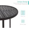 imageBest Choice Products 3Piece Patio Bar Table Set Outdoor Wicker Bar Height Bistro Furniture for Backyard Poolside Balcony wBarstools Cushions Steel Frame  BrownBeigeBrownBeige