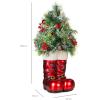 imageBest Choice Products 40in Santa Boots with PreDecorated Christmas Tree Greenery Decoration for Home amp Office HandPainted Frosted Tips BatteryOperated Lights