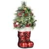 imageBest Choice Products 40in Santa Boots with PreDecorated Christmas Tree Greenery Decoration for Home amp Office HandPainted Frosted Tips BatteryOperated Lights