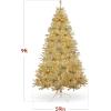 imageBest Choice Products 9ft Prelit Tinsel Christmas Tree Artificial Seasonal Holiday Decoration w 2097 Branch Tips Stand  PinkChampagne Gold