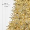 imageBest Choice Products 9ft Prelit Tinsel Christmas Tree Artificial Seasonal Holiday Decoration w 2097 Branch Tips Stand  PinkChampagne Gold