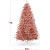 imageBest Choice Products 9ft Prelit Tinsel Christmas Tree Artificial Seasonal Holiday Decoration w 2097 Branch Tips Stand  PinkPink
