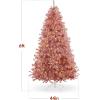 imageBest Choice Products 9ft Prelit Tinsel Christmas Tree Artificial Seasonal Holiday Decoration w 2097 Branch Tips Stand  PinkPink