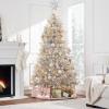 imageBest Choice Products 9ft Prelit Tinsel Christmas Tree Artificial Seasonal Holiday Decoration w 2097 Branch Tips Stand  PinkSilver