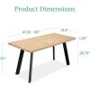 imageBest Choice Products Extendable Dining Table 47 to 63in Modern Large Expanding Kitchen Table up to 6 People wLeaf Extension 2 Locks 132lb Capacity  BrownNatural Oak