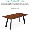 imageBest Choice Products Extendable Dining Table 47 to 63in Modern Large Expanding Kitchen Table up to 6 People wLeaf Extension 2 Locks 132lb Capacity  BrownBrown