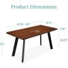 imageBest Choice Products Extendable Dining Table 47 to 63in Modern Large Expanding Kitchen Table up to 6 People wLeaf Extension 2 Locks 132lb Capacity  BrownBrown