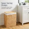 imageBest Choice Products Laundry Hamper wLid Handwoven Laundry Basket wRemovable Liner amp Builtin Handles for Bathroom Bedroom amp Laundry Room 26 Gal  NaturalNatural