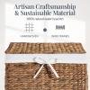 imageBest Choice Products Laundry Hamper wLid Handwoven Laundry Basket wRemovable Liner amp Builtin Handles for Bathroom Bedroom amp Laundry Room 26 Gal  NaturalChestnut