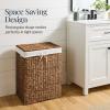 imageBest Choice Products Laundry Hamper wLid Handwoven Laundry Basket wRemovable Liner amp Builtin Handles for Bathroom Bedroom amp Laundry Room 26 Gal  NaturalChestnut