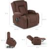 imageBest Choice Products Modern Linen Electric Power Lift Chair Recliner Massage Chair Adjustable Furniture for Back Legs w 3 Positions USB Port Heat Cupholders EasytoReach Button  BlackBrown