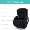 imageBest Choice Products Modern Linen Electric Power Lift Chair Recliner Massage Chair Adjustable Furniture for Back Legs w 3 Positions USB Port Heat Cupholders EasytoReach Button  BlackBlack