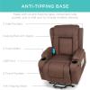 imageBest Choice Products Modern Linen Electric Power Lift Chair Recliner Massage Chair Adjustable Furniture for Back Legs w 3 Positions USB Port Heat Cupholders EasytoReach Button  BlackBrown
