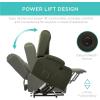 imageBest Choice Products Modern Linen Electric Power Lift Chair Recliner Massage Chair Adjustable Furniture for Back Legs w 3 Positions USB Port Heat Cupholders EasytoReach Button  BlackOlive