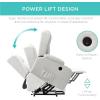 imageBest Choice Products Modern Linen Electric Power Lift Chair Recliner Massage Chair Adjustable Furniture for Back Legs w 3 Positions USB Port Heat Cupholders EasytoReach Button  BlackIvory