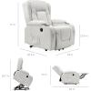 imageBest Choice Products Modern Linen Electric Power Lift Chair Recliner Massage Chair Adjustable Furniture for Back Legs w 3 Positions USB Port Heat Cupholders EasytoReach Button  BlackIvory