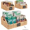 imageBest Choice Products Natural Hyacinth Angled Pantry Storage Baskets Woven Wicker Storage Bins wHandles Storage Container Baskets for Shelves Chalkboard Label amp Marker Pack of 2  NaturalNatural