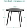imageBest Choice Products Round Dining Table wSteel Legs  BlackBlack
