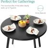imageBest Choice Products Round Dining Table wSteel Legs  BlackBlack