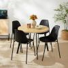 imageBest Choice Products Round Dining Table wSteel Legs  BlackBrown
