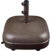 imageBest Choice Products 123lb Capacity Fillable Mobile Umbrella Base Heavy Duty Market Stand for Patio Deck Poolside Easy to move w 4 wheels  Dome Square BrownBrown
