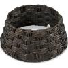 imageBest Choice Products 24in Christmas Tree Collar Woven Hyacinth 3Piece Holiday Rattan Tree Skirt Accessory for Home wCord CutOut  Transparent WhiteEspresso  Basket Weave
