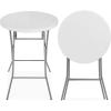 imageBest Choice Products 32in Bar Height Folding Table Round Indoor Outdoor Accessory for Patio Backyard Dining Room Events wThick Table Top Metal Frame Locking Legs 330lb Weight Capacity  White  Bar Height Indoor Outdoor Patio Backyard Dining Room EventsWhite