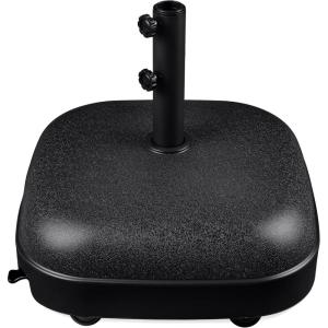 imageBest Choice Products 123lb Capacity Fillable Mobile Umbrella Base Heavy Duty Market Stand for Patio Deck Poolside Easy to move w 4 wheels  Dome Square BrownBlack