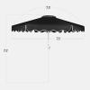 imageBest Choice Products 75ft Patio Market Umbrella with Wavy Trim UVFadeResistant 210g Canopy Crank amp Tilt Wind Vent HeavyDuty Frame  PeacockBlack
