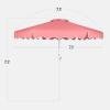 imageBest Choice Products 75ft Patio Market Umbrella with Wavy Trim UVFadeResistant 210g Canopy Crank amp Tilt Wind Vent HeavyDuty Frame  PeacockFlamingo Pink