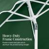 imageBest Choice Products 75ft Patio Market Umbrella with Wavy Trim UVFadeResistant 210g Canopy Crank amp Tilt Wind Vent HeavyDuty Frame  PeacockGreen