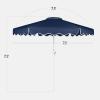 imageBest Choice Products 75ft Patio Market Umbrella with Wavy Trim UVFadeResistant 210g Canopy Crank amp Tilt Wind Vent HeavyDuty Frame  PeacockNavy Blue