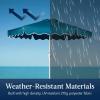 imageBest Choice Products 75ft Patio Market Umbrella with Wavy Trim UVFadeResistant 210g Canopy Crank amp Tilt Wind Vent HeavyDuty Frame  PeacockPeacock