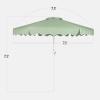 imageBest Choice Products 75ft Patio Market Umbrella with Wavy Trim UVFadeResistant 210g Canopy Crank amp Tilt Wind Vent HeavyDuty Frame  PeacockSage Green