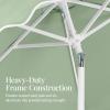 imageBest Choice Products 75ft Patio Market Umbrella with Wavy Trim UVFadeResistant 210g Canopy Crank amp Tilt Wind Vent HeavyDuty Frame  PeacockSage Green