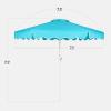 imageBest Choice Products 75ft Patio Market Umbrella with Wavy Trim UVFadeResistant 210g Canopy Crank amp Tilt Wind Vent HeavyDuty Frame  PeacockSky Blue