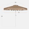 imageBest Choice Products 75ft Patio Market Umbrella with Wavy Trim UVFadeResistant 210g Canopy Crank amp Tilt Wind Vent HeavyDuty Frame  PeacockTan