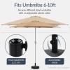 imageBest Choice Products Fillable Umbrella Base Stand Scallop Pattern Plastic Patio Umbrella Base Stand Pole Holder for Outdoor Lawn w 55lbs Weight Capacity 2 Adjustment Knobs  Black