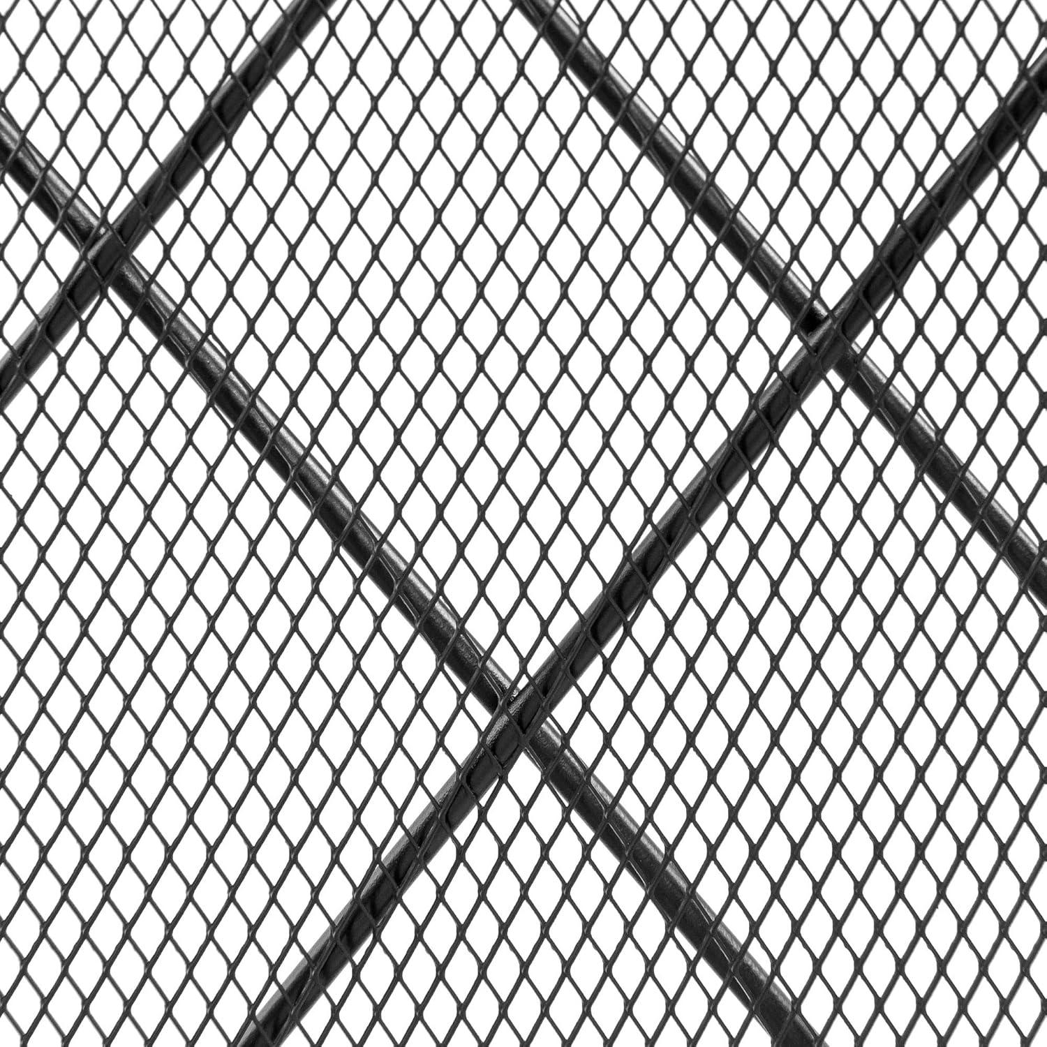 imageBest Choice Products 3Panel 50x30in Wrought Iron Decorative Mesh Fireplace Screen Gate Protector Fire Spark Guard for Indoor amp Outdoor wFolding Side Panels Black