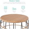 imageBest Choice Products 4Piece Outdoor Rope Wicker Patio Conversation Set Modern Contemporary Furniture for Backyard Balcony Porch wLoveseat Plush Cushions Coffee Table Steel Frame  BlackBlack