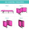 imageBest Choice Products Patio Chaise Lounge Chair Portable Outdoor Folding Recliner for Lawn w 8 Positions Handles 300lb Capacity  Light BlueWhiteHot Pink