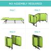 imageBest Choice Products Patio Chaise Lounge Chair Portable Outdoor Folding Recliner for Lawn w 8 Positions Handles 300lb Capacity  Light BlueWhiteLime Green