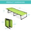 imageBest Choice Products Patio Chaise Lounge Chair Portable Outdoor Folding Recliner for Lawn w 8 Positions Handles 300lb Capacity  Light BlueWhiteLime Green
