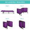 imageBest Choice Products Patio Chaise Lounge Chair Portable Outdoor Folding Recliner for Lawn w 8 Positions Handles 300lb Capacity  Light BlueWhitePurple