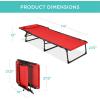 imageBest Choice Products Patio Chaise Lounge Chair Portable Outdoor Folding Recliner for Lawn w 8 Positions Handles 300lb Capacity  Light BlueWhiteRed