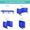 imageBest Choice Products Patio Chaise Lounge Chair Portable Outdoor Folding Recliner for Lawn w 8 Positions Handles 300lb Capacity  Light BlueWhiteResort Blue