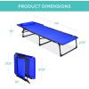 imageBest Choice Products Patio Chaise Lounge Chair Portable Outdoor Folding Recliner for Lawn w 8 Positions Handles 300lb Capacity  Light BlueWhiteResort Blue