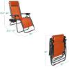 imageBest Choice Products Set of 2 Extra Wide Adjustable Steel Mesh Zero Gravity Lounge Chair Recliners wPillows and Cup Holder Trays  Peacock Blue StripesBurnt Orange